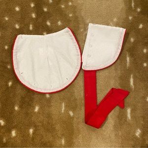 The Beaufort Bonnet - Swiss Dot & Red Silk Bonnet NWT Size M